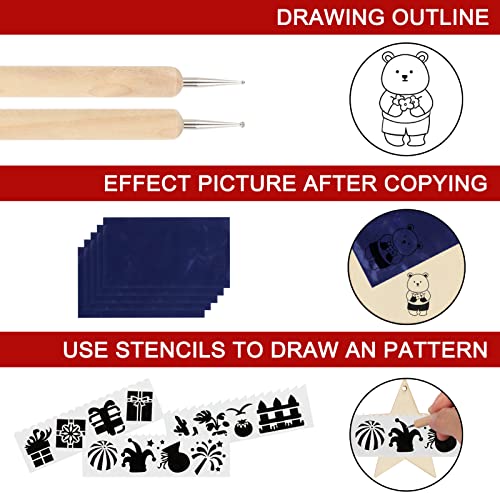 Wood Burning Kit for Beginners, 73PCS Professional Wood Burning Pen Tool - color: Red, size: 73Pcs