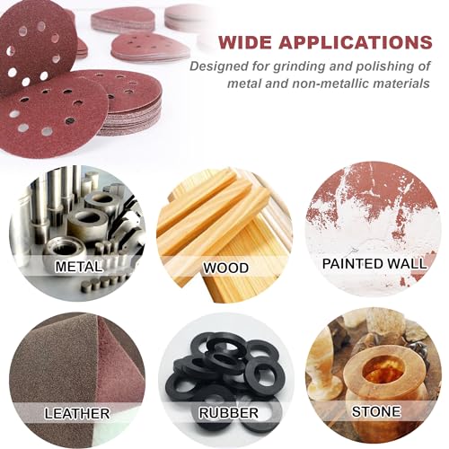 FASTPRO 200-Piece 5-Inch Sanding Discs Sandpapers
