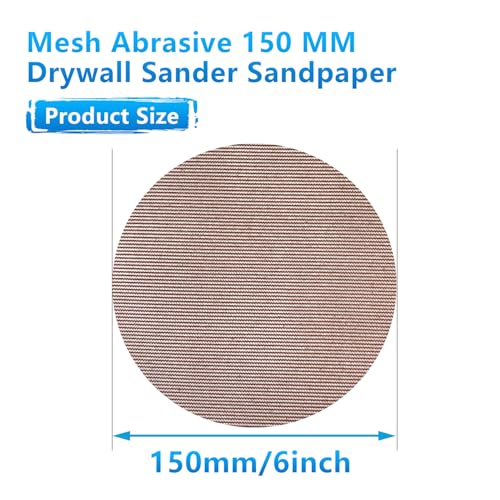 60 Pcs 6-Inch Mesh Sanding Discs, 80-320 Grit, Hook & Loop Mesh Pads for Random Orbital Sander - Durable, Anti-Slip, for Wood, Metal, Paint Finishing - style: 6 Inch Mesh Sanding Discs
