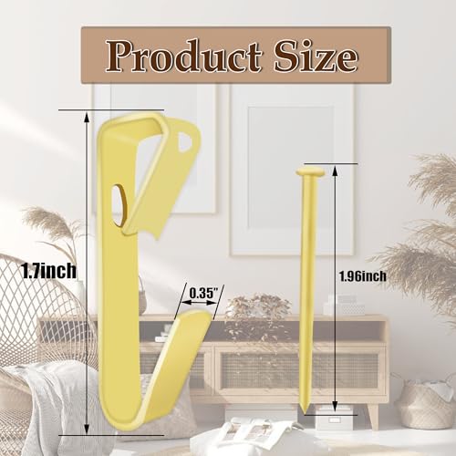 25PCS 100lbs Heavy Duty Picture Hangers with Nails,Picture Hanging Hooks,Heavy Picture Hanging Hardware Used in Wooden Wall & Drywall for Mirror, Photo Frame,Clock,House Decoration - style: Style B