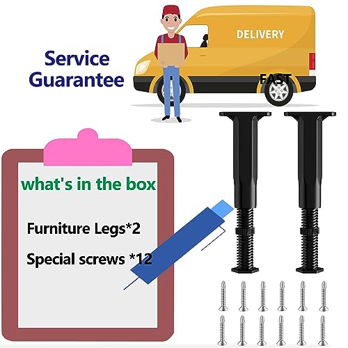 5.9-11in Bed Support Legs for Bed Frame Support,Slat Support 2PC - size: 2pcs (5.9-11 in Adjustable)
