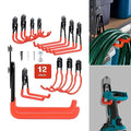 Wallmaster Garage Hooks Organizer Kit, 12 Pack Adjustable Shelving Hooks - size: 12 pcs-Orange