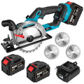 6" Cordless Circular Saw, Sierra Circular Inalambrica with 2 x 6.0Ah Battery, 7000RPM Brushless Handheld Circle Saw with 3 Blade, Max Cutting Depth 2-1/6"(90°), 1-1/4"(45°) for Wood Metal PVC