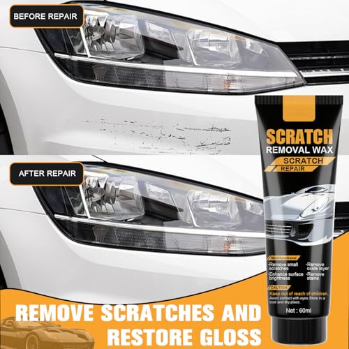 2 PCS Car Scratch Removal Wax, 2025 Upgraded Scratch Remover for Vehicles, Car Polishing Wax, CarScratch Remover Kit with Sponge, Scratch Remover for Vehicles Deep Scratches