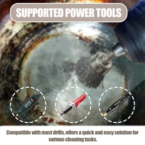 75Pcs Wire Brushes Set Steel Wire Brush Polishing Wheels Full kit 1/8" Shank Accessories for Rotary Tools
