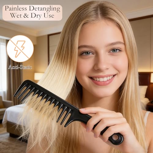 SIMPOR 7 Pcs Wig Brush Set for Synthetic Hair for Hair Extensions and Wigs - color: Black - 7 Pcs