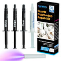 Quartz Countertop Repair Kit, Granite & Marble Repair Kit, 30s Quick-Drying Repair Chip for Edge Chips, Cracks, Scratches and Holes on Ceramic Tile, Bath Tub, Sink and Other Stone Surfaces - size: 0.09 Fl Oz (Pack of 3)