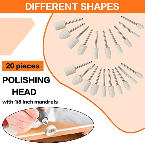 134Pcs Polishing Kit for Dremel Buffing Wheels, 1/8" Shank Polishing Bits - style: 134PCS Buffing Wheels
