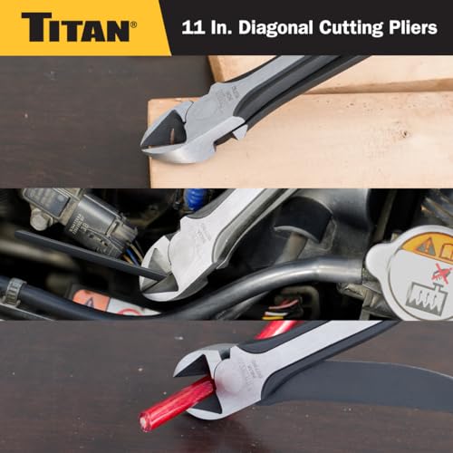 Titan 60780 11-Inch Diagonal Cutting Pliers - size: 11-Inch