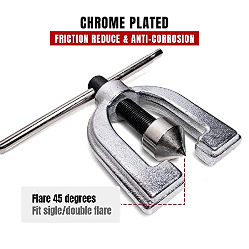 Thorstone 45 Degree Double Flaring Tool for Brake line & Copper Tubing, Red - size: 5 Sizes (3/16"-1/2")