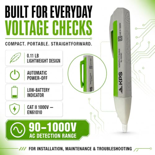 KPS-DT10 Non-Contact Voltage Detector, 90-1000V AC, CAT II 1000V