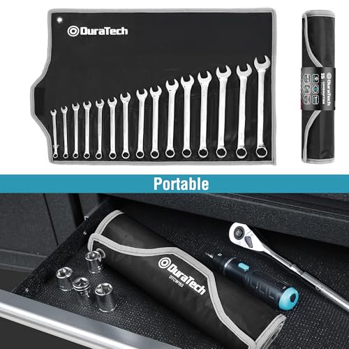 DURATECH Combination Wrench Set, SAE, 15-Piece, 1/4" to 1" - size: Set (1/4" to 1")