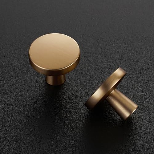 Ravinte Champagne Bronze Drawer Pulls, 1-1/4 Inch Cabinet Knobs,25 Pack - color: Champagne Bronze