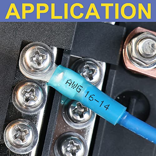 haisstronica 680PCS Heat Shrink Wire Connectors, 16-14 AWG, Blue 11 Sizes - size: 680