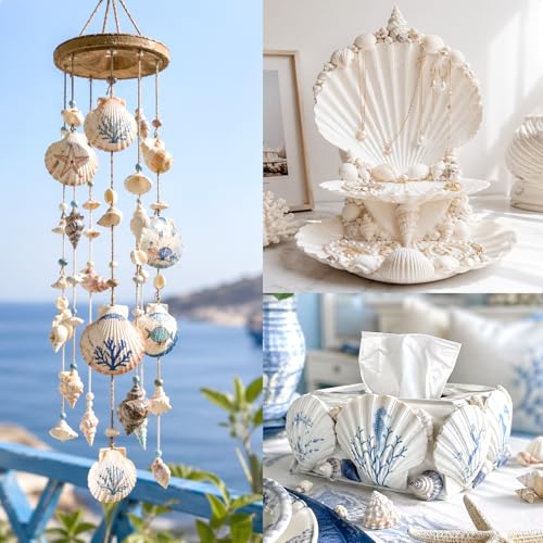 20Pcs 4-5 Inch Large Scallop Shells for Crafts - size: 4-5 Inch 20Pcs