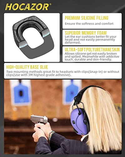 G-1001 Replacement Gel Ear Pads Compatible with Awesafe, Howard Leight Earmuffs, Gucho Ear Protection, Zohan EM054 Hearing Protector Silicone Ear Cushions Hygiene Kit - style: Gel Ear Pads(g-1001)