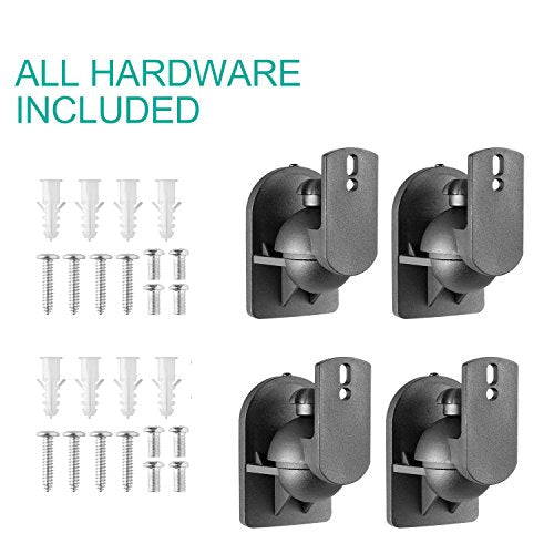 WALI Small Surround Sound Speaker Mount with Adjustable Swivel Tilt Angle - size: Small