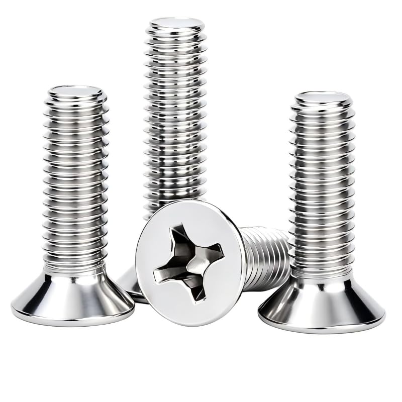 100Pcs M3-0.5x6mm Flat Head Phillips Machine Screw - size: M3-0.5x6mm(100Pcs)