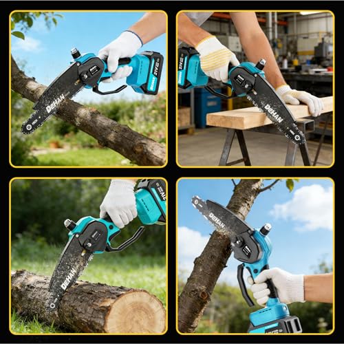 Cordless Pole Saw for Tree Trimming, 6" & 8" Chainsaw with Extension Pole - size: 6&8inch