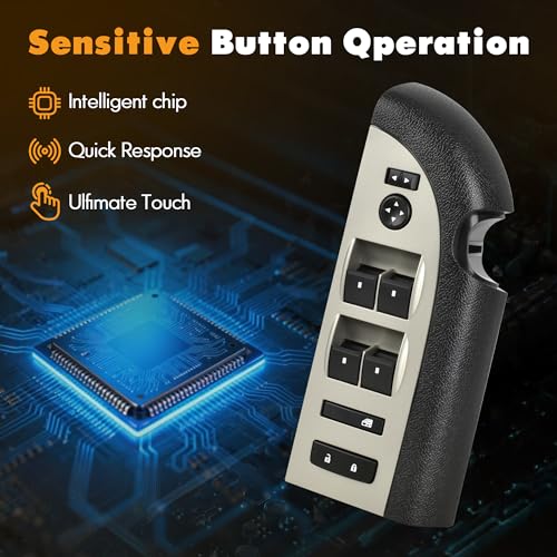 YBC Front Driver Side Power Window Switch for 2007-2009 Silverado Sierra - style: 2007-2009