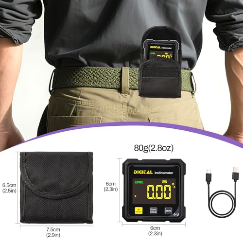 Digital Inclinometer Angle Finder 4-Side Magnetic Table Saw Gauge Tool Electronic Level Laser Degree Protractor Meter (Digital Angle Finder 1pcs)