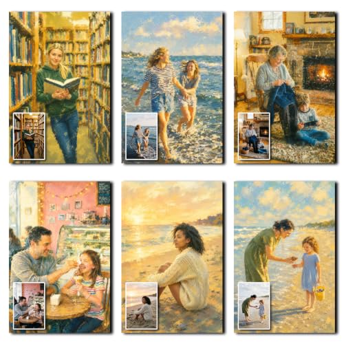 Thick Watercolor Style Portrait Canvas from Photo to Art - color: Thick Watercolor