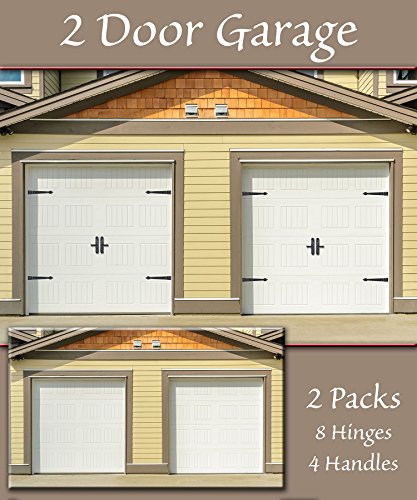 Household Essentials Black Hinge IT Premium Carriage House Lever Handle & Hinge 6 Piece Garage Door Magnet - size: Pack of 1, style: Premium Hinges with Lever