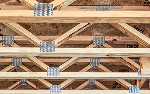 10 Pcs Truss Plates 4x6 Inch, Pronged Truss Mending Plate with Nail Teeth, Mending Plates for Wood Trusses Construction - size: 4"x6"