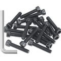 25 Pieces M6 x 30mm Socket Head Cap Screws, Thread Pitch 1.0mm, Sutemribor M6 Black Screws, 12.9 Grade Alloy Steel, Black Oxide Finish, Fully Threaded - size: M6 x 30mm, style: Socket Head