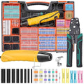 2066Pcs Heat Shrink Solder Seal Wire Connectors Kit with Heat Gun and Wire Stripper Crimping Tool, Waterproof Heat Shrink Wire connectors Electrical Wire Terminals for Marine Electrical - size: 2066Pcs