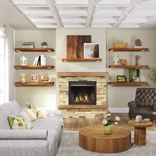 Goovilla Shelf Bracket, Floating Shelf Brackets 6 inch Long, 6 Pack, White - size: 6 Inch, style: White 6Pack