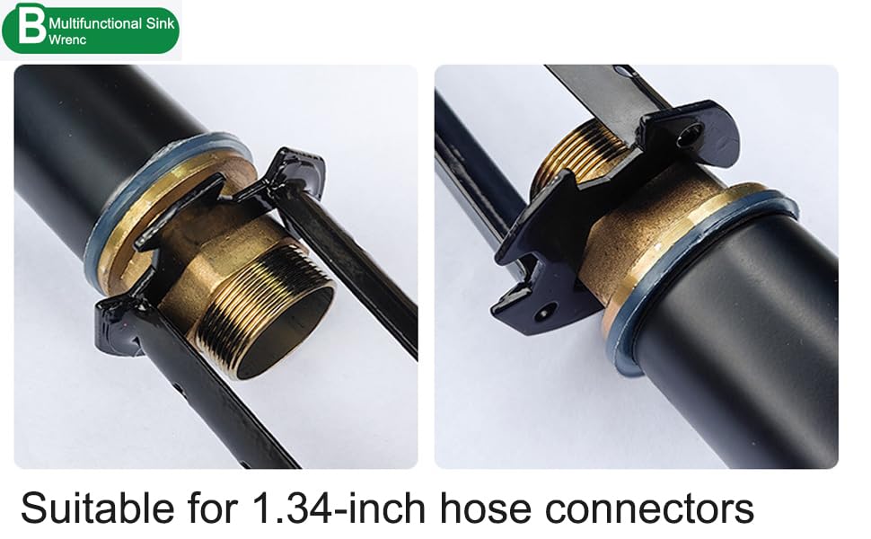 2 PCS Basin Multifunctional Sink Wrench, Four-Jaw Hex Universal Basin Wrench 7-in-1 Tight Spaces Kitchen Sink Drain Tub Removal for Under Basin Sink Installation and Repairs - size: 11 Sizes