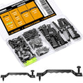 281 Pcs Sawtooth Picture Hangers,Small & Heavy-Duty Wall Hanging Kit,Include 60 Sawtooth Picture Frame Hangers,120 Screws and 100 Nails,Level,2 Sizes for Photo Frame Hooks,Art,Canvas,Picture Hanging