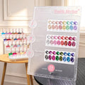 Double Rhythm 28Pcs 0.5Oz Glass Cat Eye Gel Nail Polish Set Same Color Same Bottle Magnetic Jelly Gel Polish Kit Nail Art Manicure Salon DIY at Home (Nude Pink Blue Green-T24-10) - color: Magnetic Red Pink Silver
