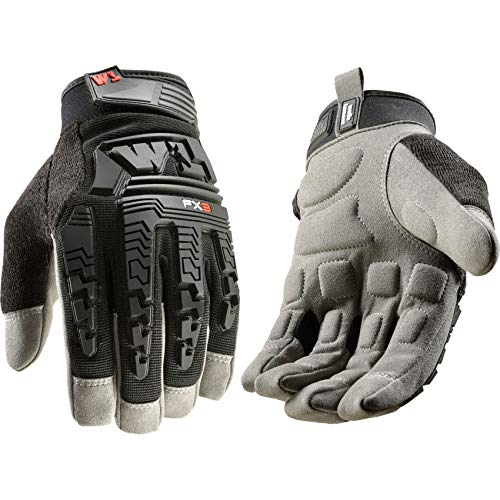 Wells Lamont FX3 Impact Work Gloves, TPR Protection, Leather Palm, Medium - size: Medium (Pack of 1)