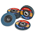 WORKPRO 10-Pack Zirconia Flap Discs, 4-1/2" x 7/8", T29, 80 Grit | Zirconia Abrasive Flap Sanding Discs for Angle Grinders - style: 80 Grit
