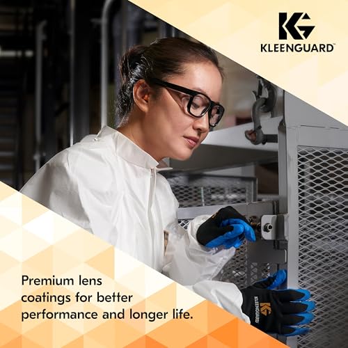 Kleenguard™ V30 Maverick™ Safety Glasses (56567), Clear Lenses with KleenVision™ Anti-Fog coating, Black Frame, Carrying Case, Eyewear for Men and Women - color: Black Frame/Clear Lenses