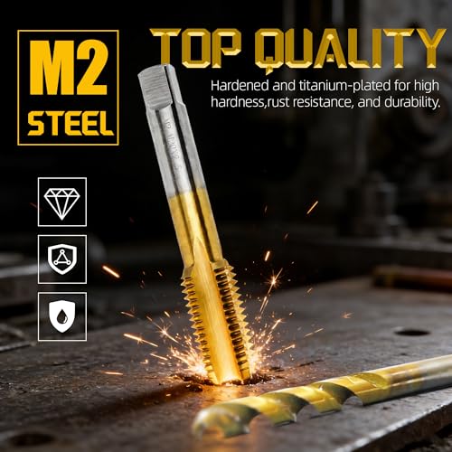 1/4"-28 UNF Tap and #3 Drill Bit Set,M2 HSS Threading Drill and Tap Set - size: 1/4"-28 UNF Tap & #3 Drill