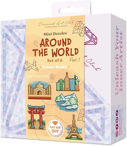 DIAMOND ART CLUB Mini Dazzles - Around the World Part 1 Diamond Art Kits - color: Around the World Part 1