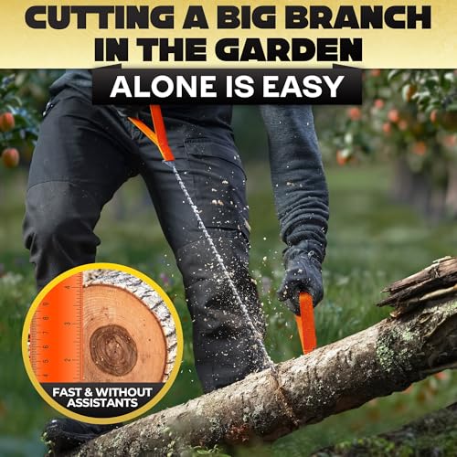High Limb Rope Saw for Trees, 25.5" Cable Saw with 11 Teeth