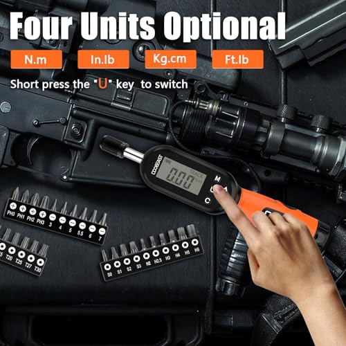 38pcs Digital Torque Screwdriver 1/4" Drive(1.01-106.2in-lbs/0.11-12Nm)