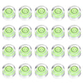HARFINGTON 20pcs Circular Bubble Spirit Level 10x6mm Mini Round Bubble Spirit Level Little Measuring Layout Tools for TV Industrial Carpentry Picture Frame, Green/Black - color: Green/Black, size: 10x6mm