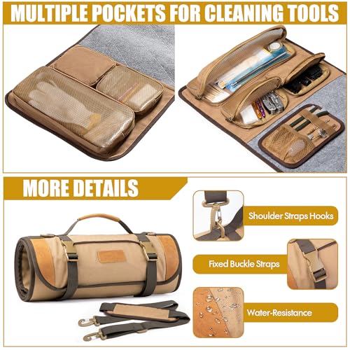 GOBUROS Gun Cleaning Mat for All Guns, Roll Up Rifle Shotgun Cleaning Mat
