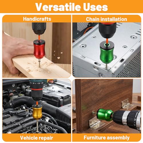 3 PCS Magnetic Screw Holder, Magnetic Screw Ring for Power Drill Bits, Hex Screwdrivers, Impact Wrench, Removable Bit Magnetizer Ring for Mechanics, Carpenter, DIY Repairs