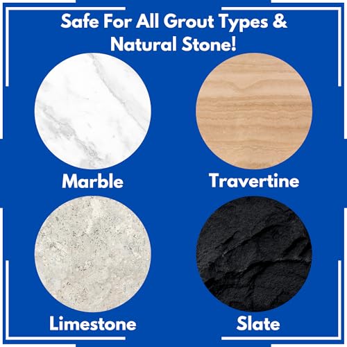 Ultimate Grout Cleaner for Tile & Grout, Acid-Free Stain Remover QT/Brush - size: 32 Fl Oz (Pack of 1)