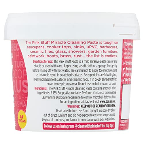 Stardrops The Pink Stuff Cleaning Paste 500g, Multi Purpose Cleaner for Kitchen, Bathroom, Tiles, Glass, Shower, Oven, Sink, Stainless Steel, Removes Grease, Grime & Stains (Pack of 2) - size: 17.63 Ounce (Pack of 2)
