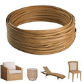 260 Ft Wicker Repair Kit, Plastic Wicker Replacement Material, Faux Rattan Supplies for Patio Chair Sofa Chaise Furniture Repair (Light Wood Grain)