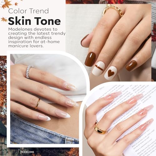 modelones Gel Polish Builder Nail Set, Base Colors 8-in-One Jelly Caramel - color: B3-Warm Sheer