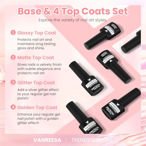 VANREESA 24Pcs Jelly Gel Nail Polish Set -Soft Nude Milky White Pink Red Brown Jelly Translucent Gel Polish Colors with Base Coat 4 Top Coats Neutral Colors All Seasons Nail Polish Set Gifts for Women - color: Sheer & Natural Jelly Gel