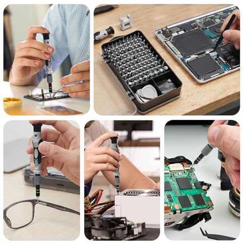 115 In1 Precision Screwdriver Set, Professional Magnetic Repair Tool Kit for Electronics, Watch, Mobile Phone, Laptop, Game Console, Camera, Eyeglasses, Modding, and DIY Projects